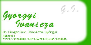 gyorgyi ivanicza business card